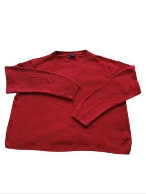 GAP Women's Red, Crew Neck Sweater, Size 2XL, Long Sleeve, Scoop Neck